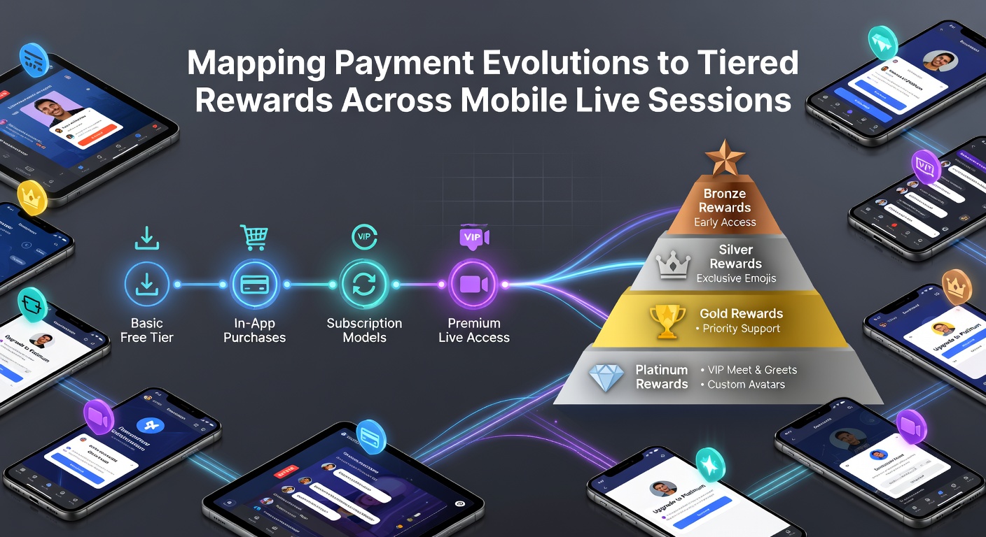 Mobile Live-Session mit gestaffelten Belohnungen und Zahlungsoptionen